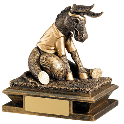 120mm Comic Rugby Donkey Trophy
