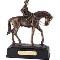 11.25in x 9in Horse & Jockey Figurine Award