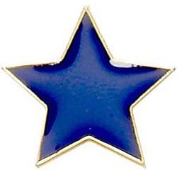 Blue Flat Star Badge 20mm
