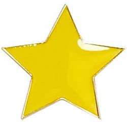 Yellow Flat Star Badge 20mm