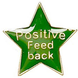 Green Positive Feedback Star Badge 20mm