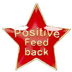 Red Positive Feedback Star Badge 20mm