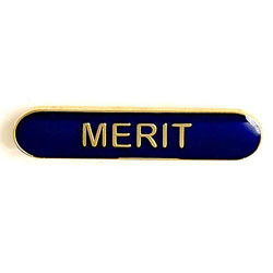 Blue Merit Bar Badge 40mm