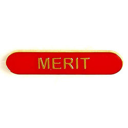 Red Merit Bar Badge 40mm