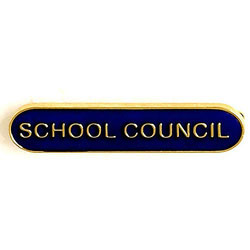 Blue School Council Bar Badge 40mm