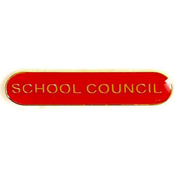 Red School Council Bar Badge 40mm