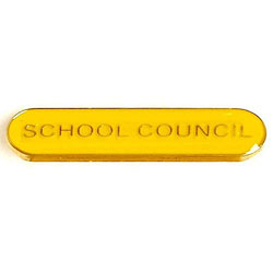 Yellow School Council Bar Badge 40mm