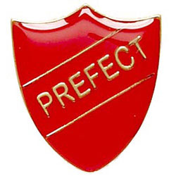 Red Prefect Shield Badge