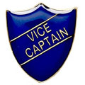 Blue Vice Captain Shield Badge
