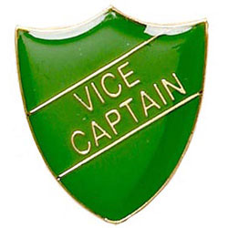 Green Vice Captain Shield Badge