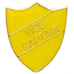 Yellow Vice Captain Shield Badge