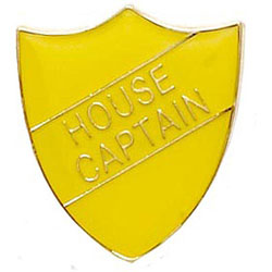 Yellow House Captain Shield Badge