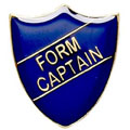 Blue Form Captain Shield Badge