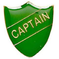 Green Captain Shield Badge