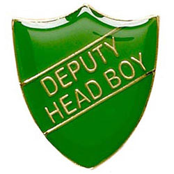 Green Deputy Head Boy Shield Badge