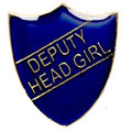Blue Deputy Head Girl Shield Badge