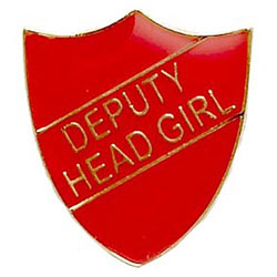 Red Deputy Head Girl Shield Badge
