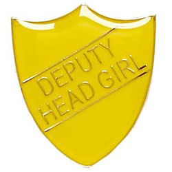 Yellow Deputy Head Girl Shield Badge