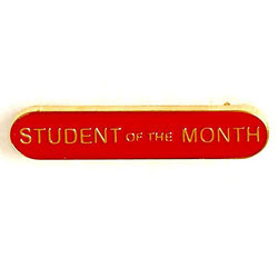 Red Student Of The Month Bar Badge