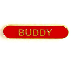 Red Buddy Bar Badge