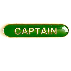 Green Captain Bar Badge