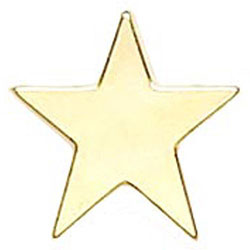 Gold Flat Star 16mm