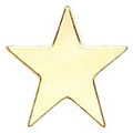 Gold Flat Star 16mm