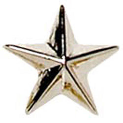 Silver Raised Star Badge 12mm