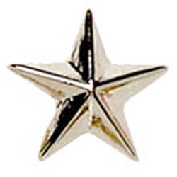 Silver Raised Star Badge 8mm