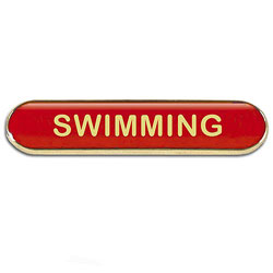 Red Swimming Bar Badge