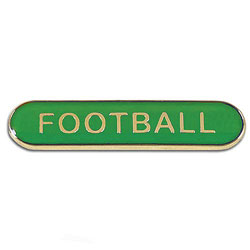 Green Football Bar Badge