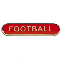 Red Football Bar Badge