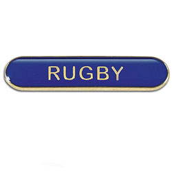 Blue Rugby Bar Badge