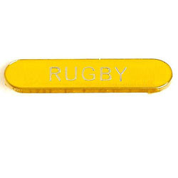 Yellow Rugby Bar Badge