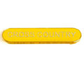 Yellow Cross Country Bar Badge
