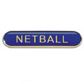 Blue Netball Bar Badge
