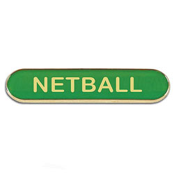 Green Netball Bar Badge