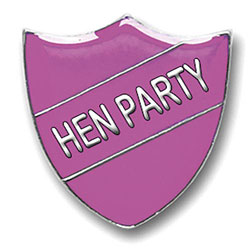 Hen Party Shield Badge 20mm