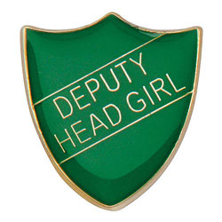 Scholar Pin Badge Deputy Head Girl Green 25mm