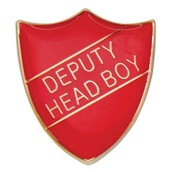 Scholar Pin Badge Deputy Head Boy Red 25mm