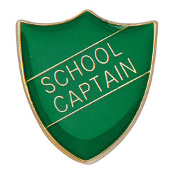 Scholar Pin Badge School Captain Green 25mm