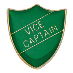 Scholar Pin Badge Vice Captain Green 25mm
