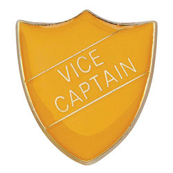 Scholar Pin Badge Vice Captain Yellow 25mm