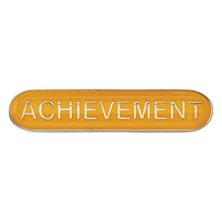 Scholar Bar Badge Achievement Yellow 40mm