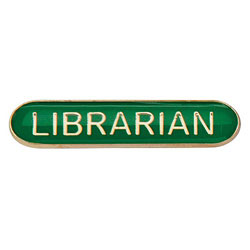 Scholar Bar Badge Librarian Green 40mm