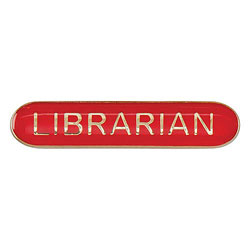 Scholar Bar Badge Librarian Red 40mm