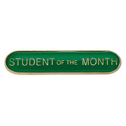 Scholar Bar Badge Student of Month Green 40mm