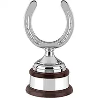 15in Silver Plated Horse Shoe Cup
