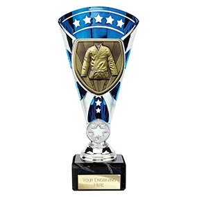 Blue & Silver Cobra Star Martial Arts Cup 210mm