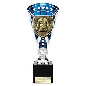 Blue & Silver Cobra Star Martial Arts Cup 230mm